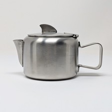 Stainless Steel Metal Tea Coffee Pot with Flip Lid 12oz 3/4 Pt 426ml Old Hall