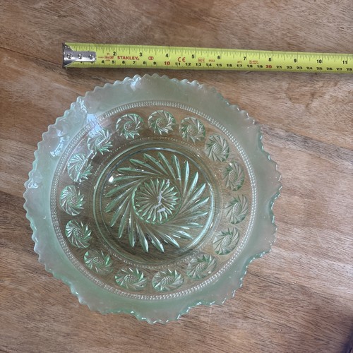Vintage green glass bowl - vintage,