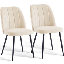 2/4X Dining Chairs Padded Seat