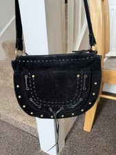 Black Suede Vintage Leather