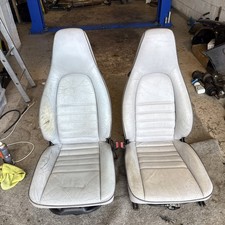 PORSCHE 964 LINEN LEATHER FRONT SPORTS SEATS - 911 944