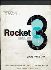 BSA ROCKET 3 MODEL A75 SPARE PARTS LIST - ILLUSTRATED 1969 - CATALOGUE 00-5141