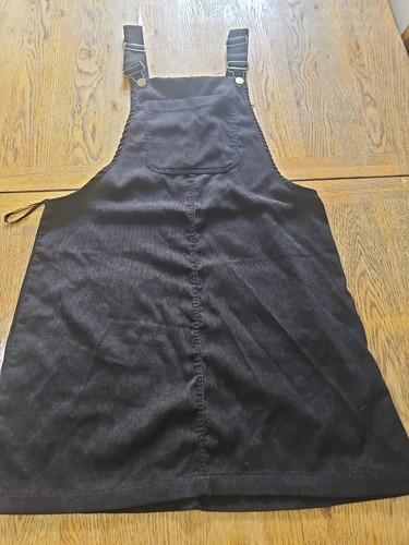 Black pinafore dress - black,