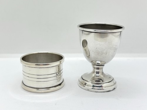Vintage silver plated egg - , cup