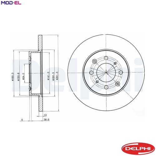 Brake disc bg3262 - 2x,