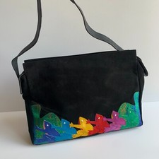 Beverly Feldman VTG suede Frog