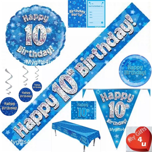 Blue 10th happy - blue, party