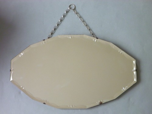 Vintage oval frameless wall - oval,