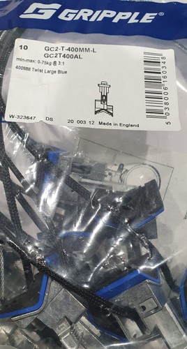 Gripple 400mm twist large blue - 400mm,