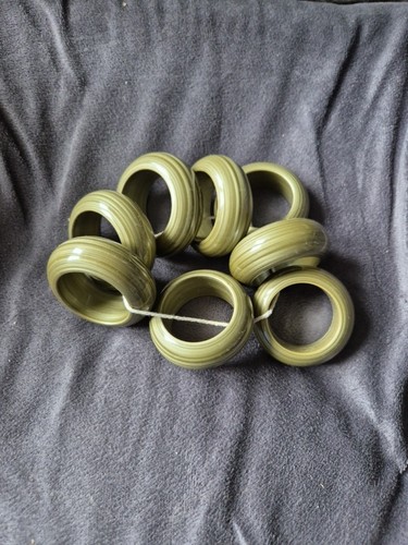Vintage green napkin rings - rings, 8