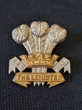 LEINSTER REGIMENT VICTORIAN CAP BADGE IN BI METAL ON LUGS GENUINE