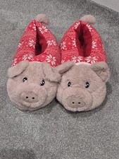 Pig Ladies Slippers, Worn A