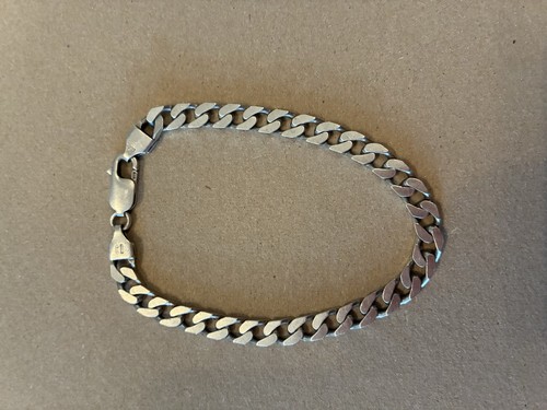 Silver bracelet curb chain 8mm - bracelet,