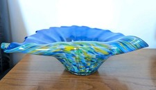 Murano large blue Shell Bowl