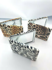 Compact mirror makeup handbag accessory animal print leopard