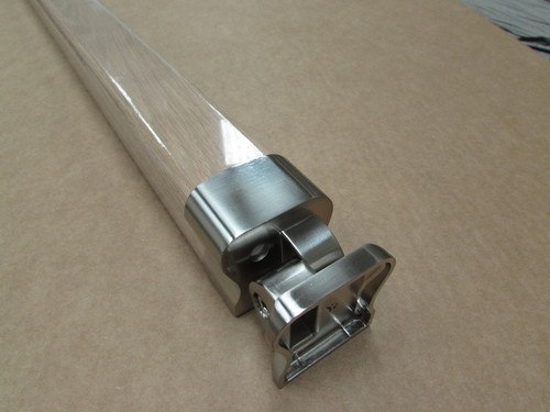 Stair handrail brushed metal - stair,
