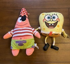 Nanco SpongeBob SquarePants & Patrick Star  Plush Soft Toy Bundle *Slight Damage