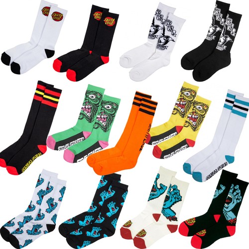 Santa cruz skateboard socks - santa,