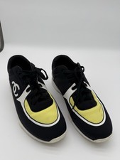 Chanel 19S Neon Yellow CC Logo Neoprene Men’s Trainers EU 46 UK 11