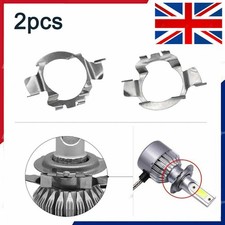 2x H7 LED Headlight Bulb Adapter Holder For Audi BMW Mercedes Skoda VW Vauxhall