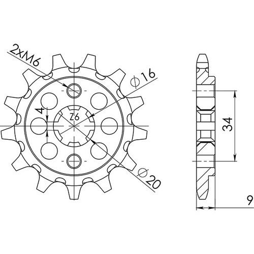 Sprocket p520 z14 - sprocket,