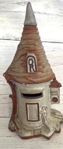 Vintage shelf pottery castle - shelf,