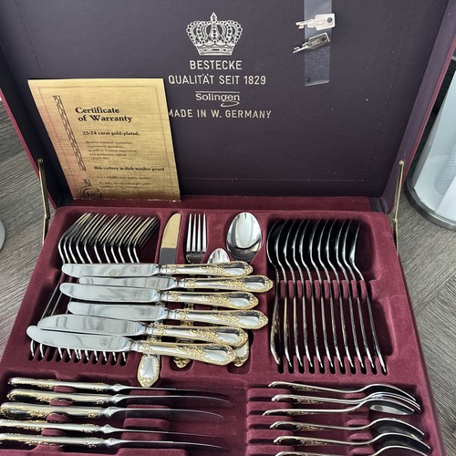 Solingen gold plated cutlery - solingen,