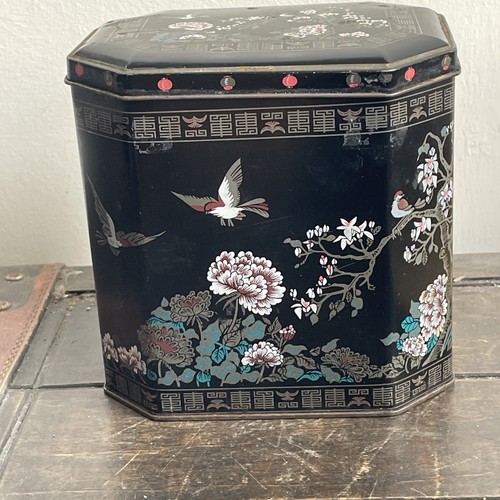 Vintage oriental tea caddy - vintage,