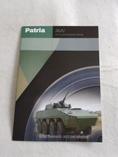 PATRIA ARMURED MODULAR VEHICLE (AMV) Military Sales Brochure c1999