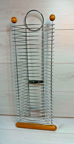 Vintage chrome wire rack - vintage, cd