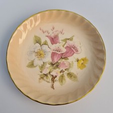 Royal Worcester Palissy Floral Small Dish Foxgloves England 11cm Dia VGC Vintage