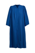 Choir Robe Blue Zip Gown  Men Priest Preacher Clergy Flat Pleat Graduation Adult