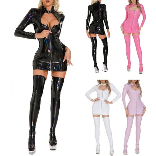 Women wet look pvc leather - women,