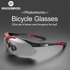 ROCKBROS Photochromic Cycling Glasses Discoloration Bike Goggles Sports Eyeweare