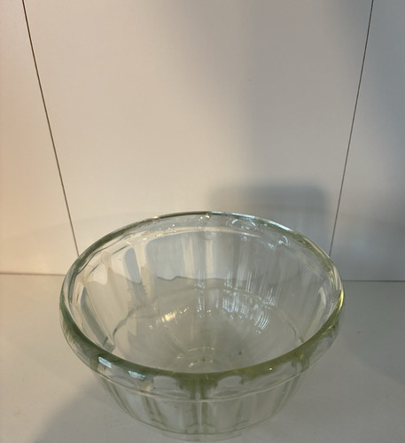 Pyrex glass fluted jelly mould - glass,