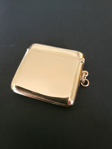 9ct gold vesta case - gold,
