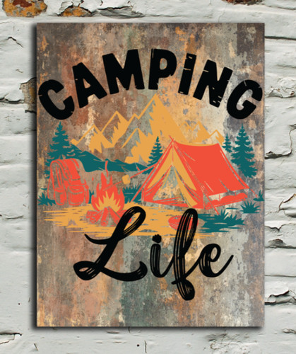Camping life vintage look - life,