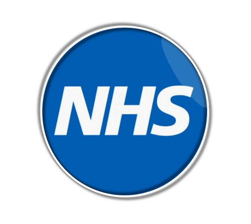 Nhs button pin badge - button,
