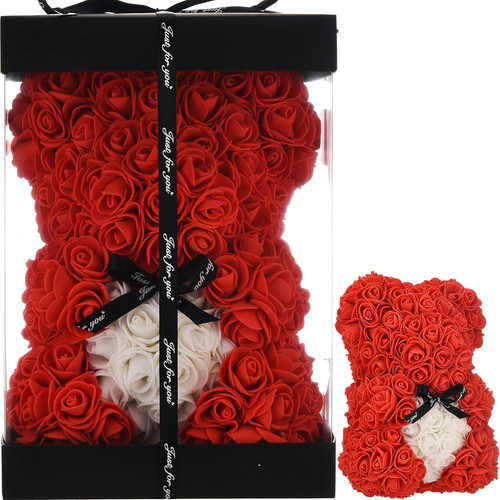Rose teddy bear gift - rose, red