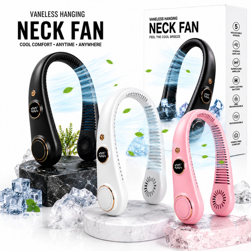 Neck fan hands - neck,