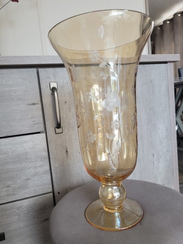 Amber hand blown - amber, wheel