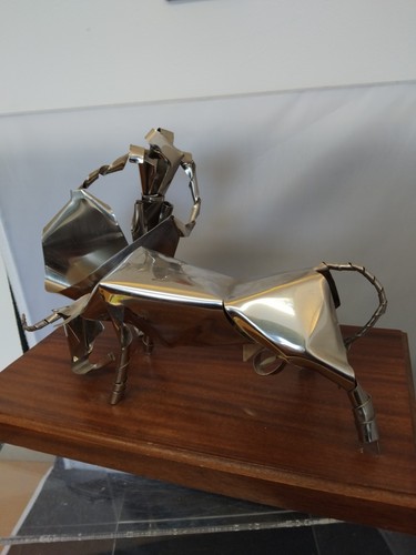 Metal bull fighting matador - bull,