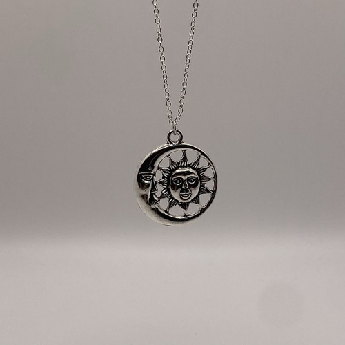 Silver entwined sun moon - sun,