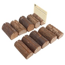 10 Pcs Log Stump Seat Name Place Holders Wooden Memo