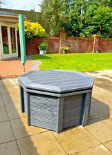 Decorative Octagonal Surround Garden TreeStump/Manhole Cover -Optional Table Top