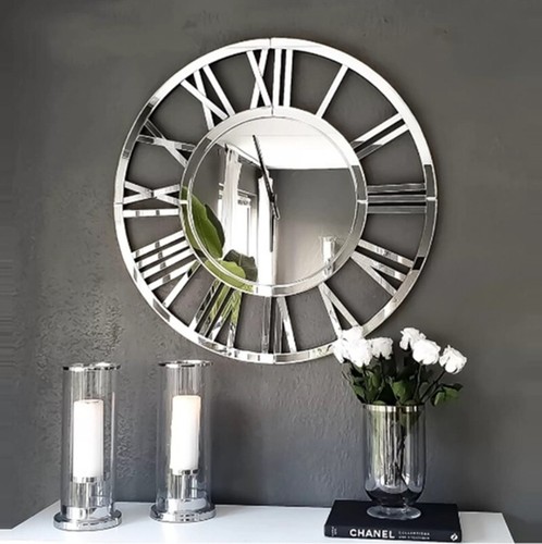 80cm full mirrored round - 80cm, wall