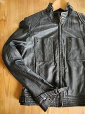 Vtg ZARA WOMAN, Real Sheepskin Leather Jacket, Black, EUR M, UK 10/12, Ex Con