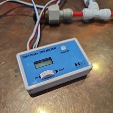 Dual TDS In-line Monitor RO DI Water Tester HM Digital DM-1 Meter 1/4"