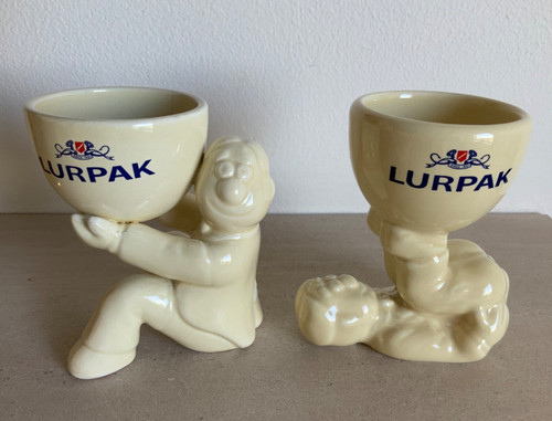 Vintage lurpak egg cups - egg, 2x