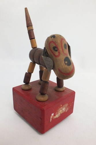 Vtg wakouwa wood dog - wood,